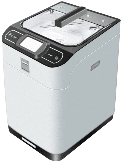 Modern white bread maker machine with digital display