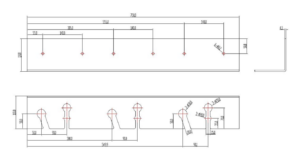 Detailed architectural blueprint with measurements