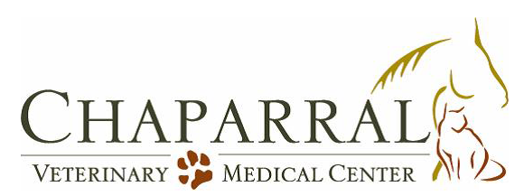 Chaparral Veterinary Medical Center logo with horse silhouette