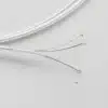 Clear curved wires on white background