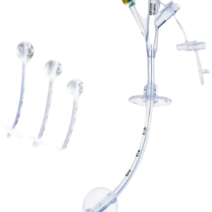 Various sizes of clear medical gastrostomy tubes