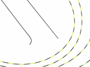 Curved black wires with yellow highlights, Jiuhong logo