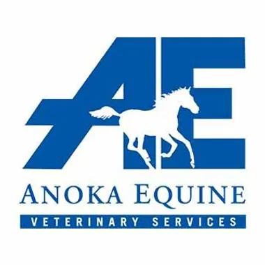 Logo of Anoka Equine Veterinary Services with horse silhouette
