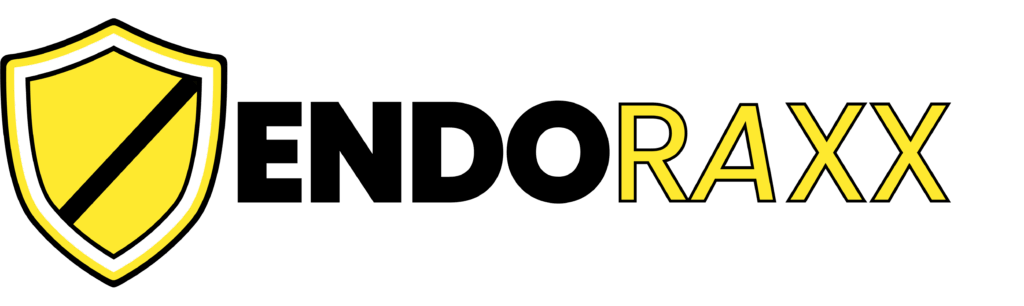 Yellow shield logo with RAXX text