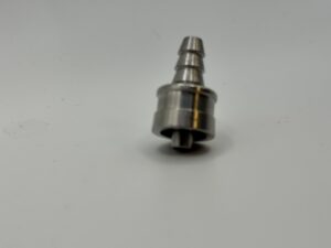 Close-up of a metal pneumatic hose connector