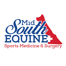 Mid South Equine logo with red triangle and text