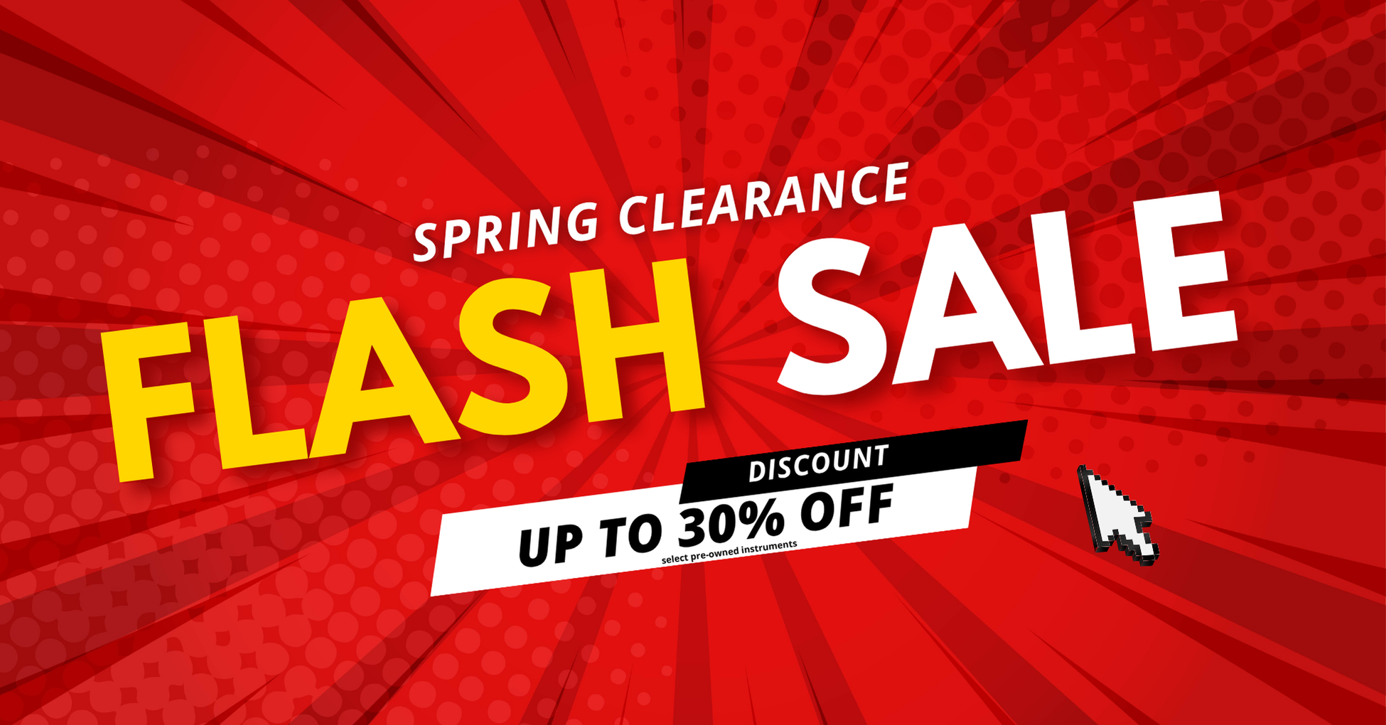 Spring Clearance Flash Sale, up to 30% off banner.