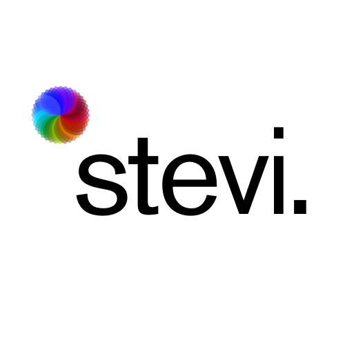 Colorful abstract spherical graphic on black background